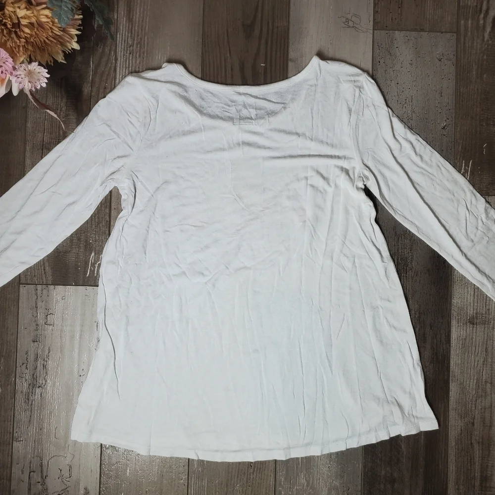Justice Girls Christmas Holiday Unicorn Long Sleeve Tee Shirt Size 12 EUC